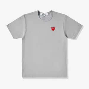 CDG Play Small Heart Grey T-Shirt