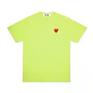 CDG Play Small Red Heart Green T-Shirt