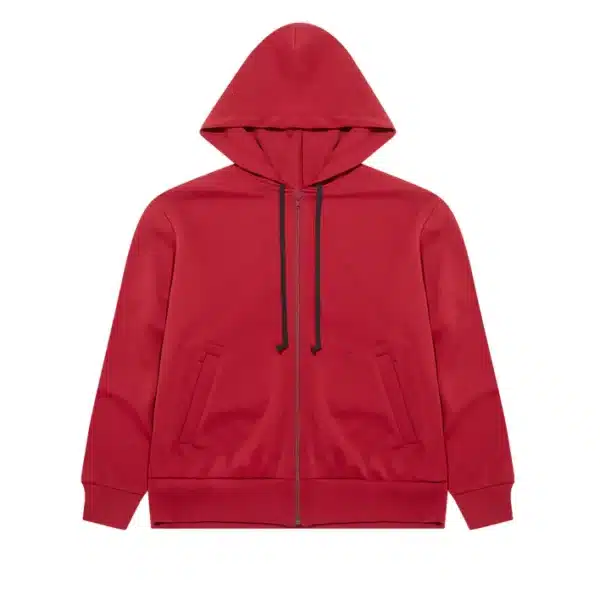 CDG Play X The Artist Invader Zip Up Red Hoodie