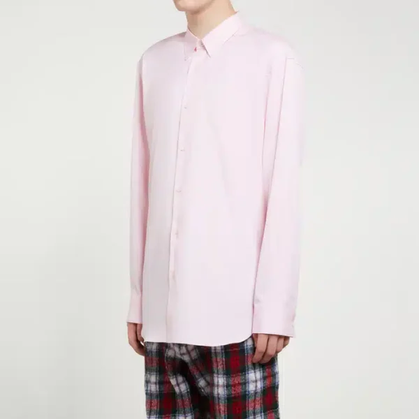 CDG Shirt Forever Classic Fit Woven Cotton Pink Shirt