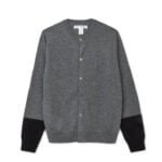 CDG Shirt Forever Round Neck Contrast Grey Cardigan