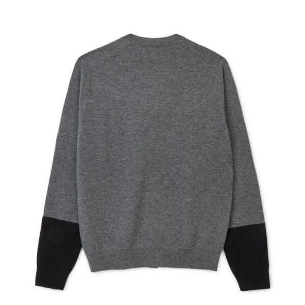 CDG Shirt Forever Round Neck Contrast Grey Cardigan