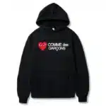 Comme Des Garcons Logo Printed Hoodie