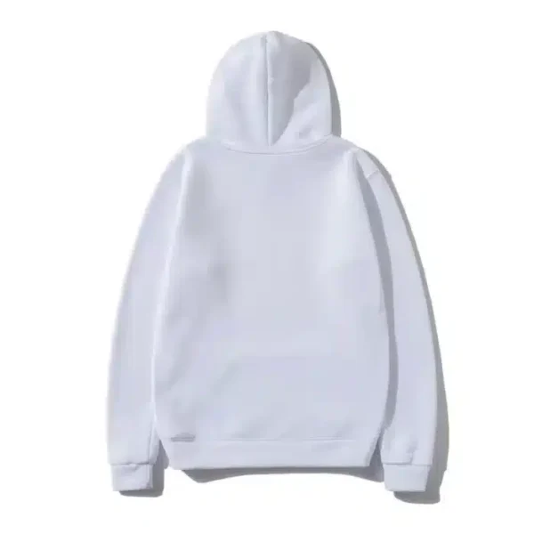 Comme Des Garcons Logo Printed White Hoodie