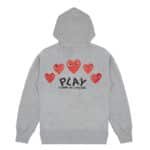 PLAY Comme des Garçons Logo with 5 Hearts Hoodie